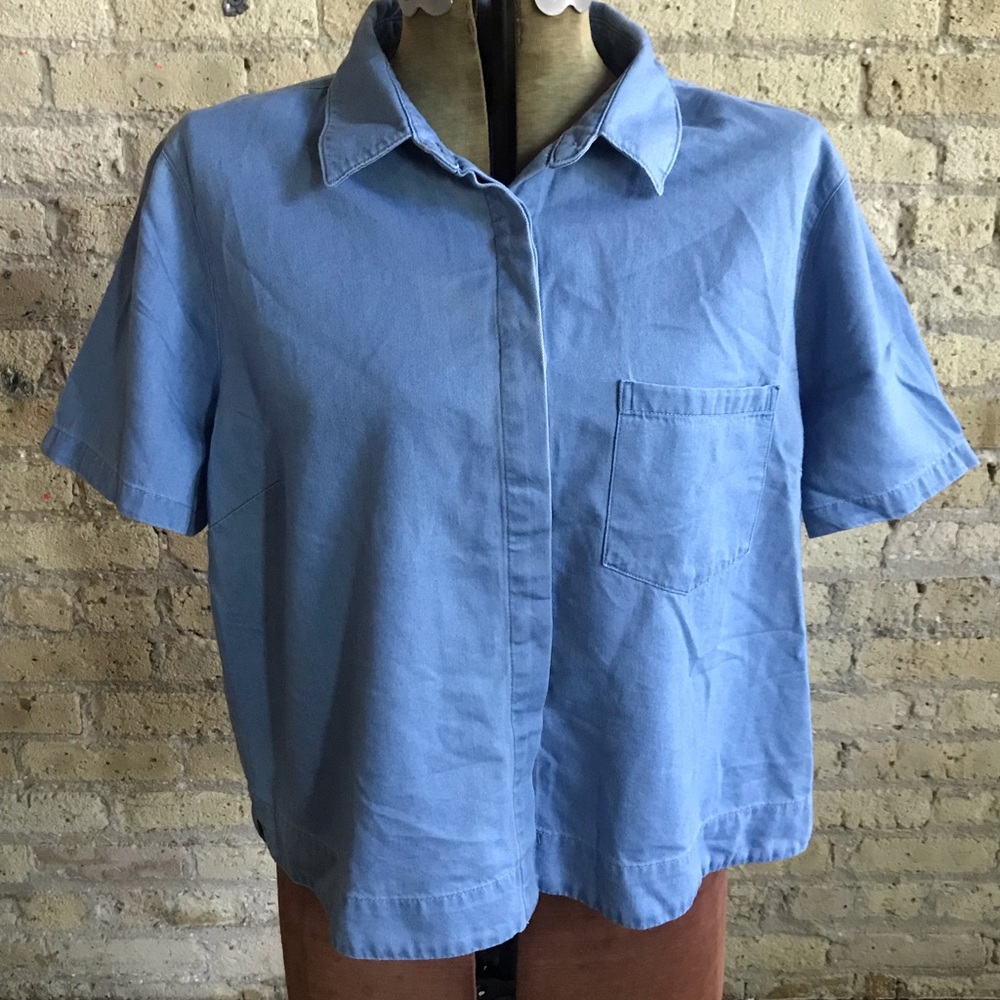 Forever 21 Chambray Crop Top (1X) NWT!
